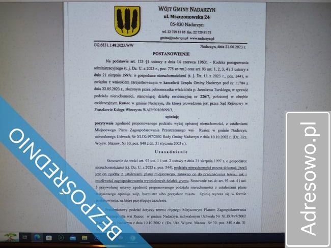 Działka budowlana Rusiec, ul. Główna. Zdjęcie 2