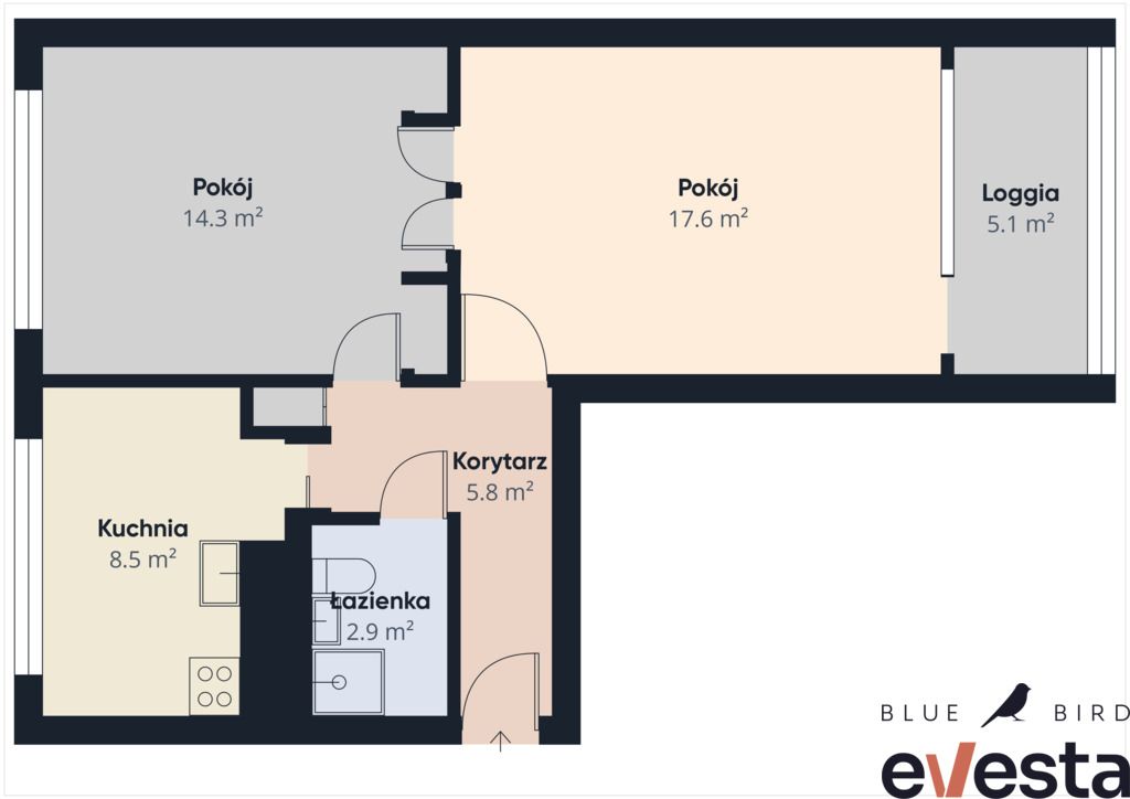 Mieszkanie 2-pokojowe Wrocław, al. gen. Józefa Hallera. Zdjęcie 15