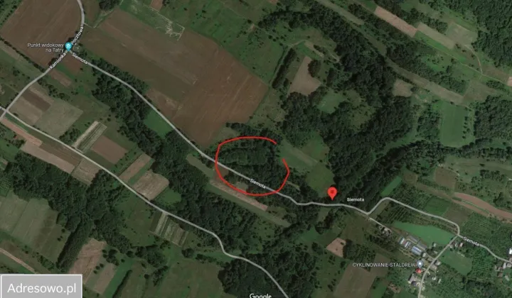Działka rolna Płaza, ul. Siemota