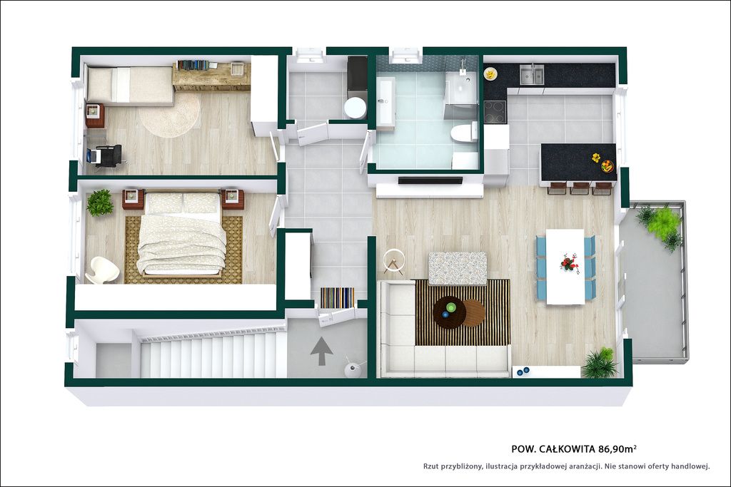 Mieszkanie 3-pokojowe Warszawa Wawer, ul. Borków. Zdjęcie 26