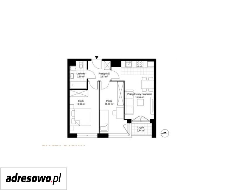 Mieszkanie 3-pokojowe Kraków Mistrzejowice. Zdjęcie 11