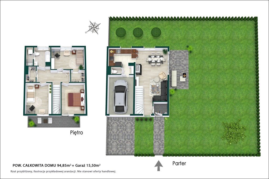 bliźniak, 4 pokoje Borowa Góra, ul. Długa. Zdjęcie 12
