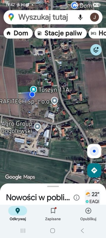 Działka inwestycyjna Tuszyn