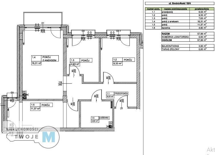 Mieszkanie 4-pokojowe Pińczów, ul. 11 Listopada. Zdjęcie 2