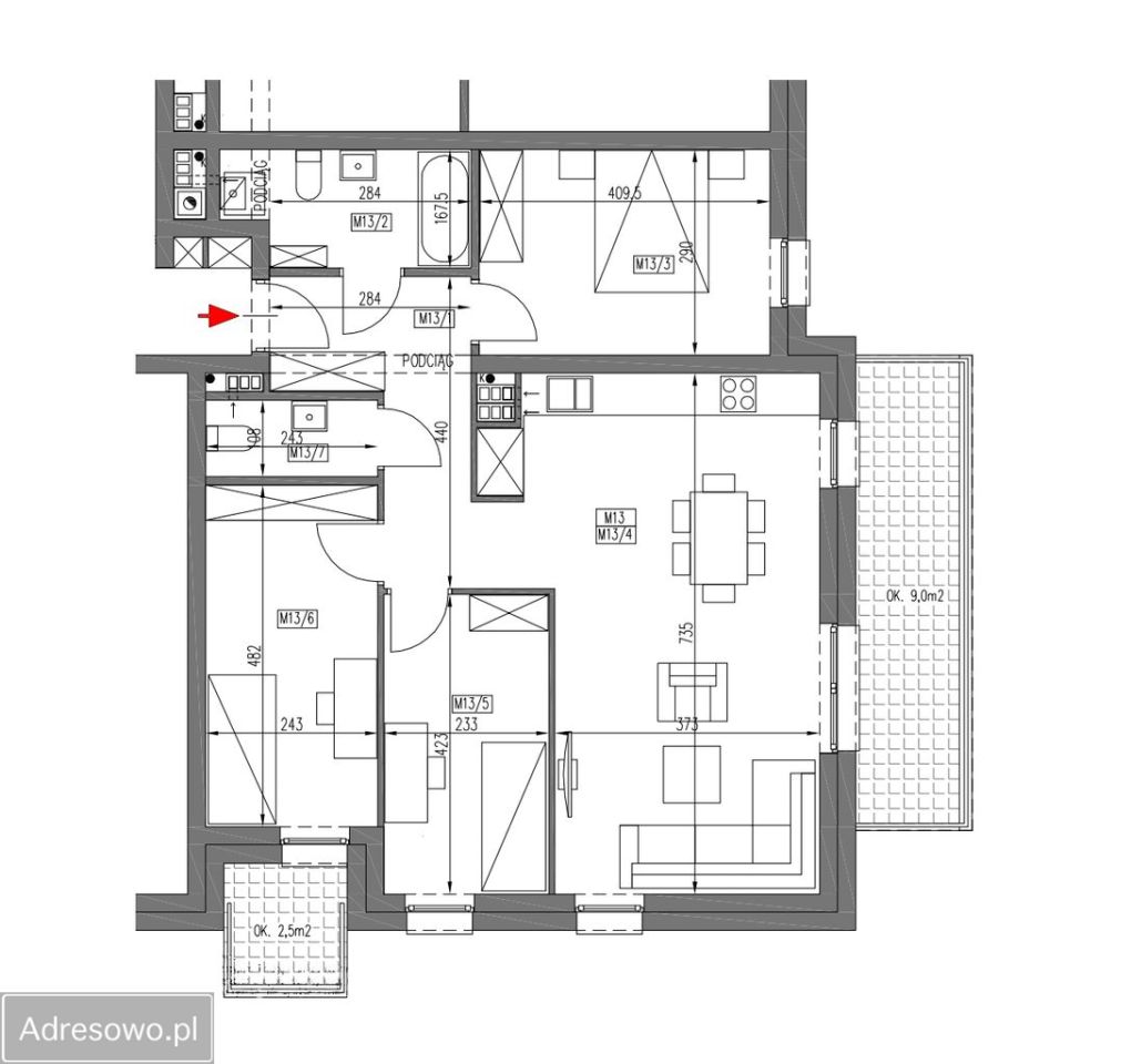 Mieszkanie 4-pokojowe Skórzewo, ul. Grafitowa. Zdjęcie 8