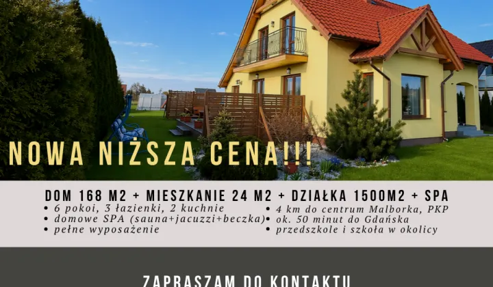 dom wolnostojący, 6 pokoi Nowa Wieś Malborska, ul. Platynowa