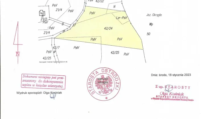 Działka rolno-budowlana Okrągłe