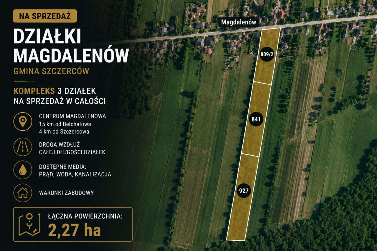 Działka budowlana Magdalenów. Zdjęcie 1