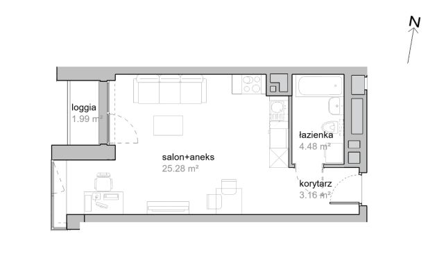 Mieszkanie 1-pokojowe Wrocław Tarnogaj, ul. Piękna. Zdjęcie 7