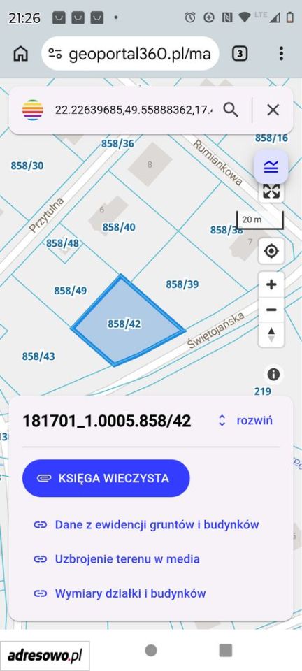 Działka budowlana Sanok Olchowce, ul. Świętojańska. Zdjęcie 2