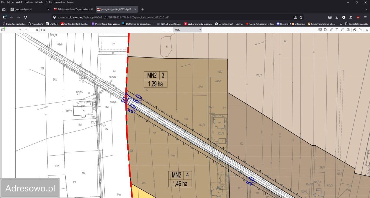 Działka budowlana Łosia Wólka. Zdjęcie 3
