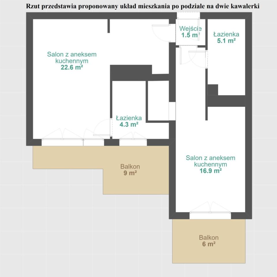 Mieszkanie 2-pokojowe Poznań Główna, ul. Aleksandra Studniarskiego. Zdjęcie 16
