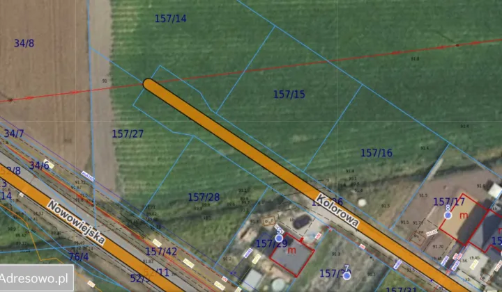 Działka budowlana Pogroszew-Kolonia, ul. Kolorowa
