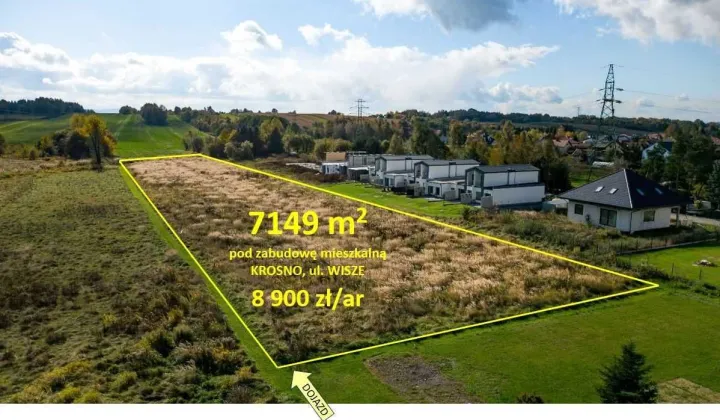Działka budowlana Krosno, ul. Wisze