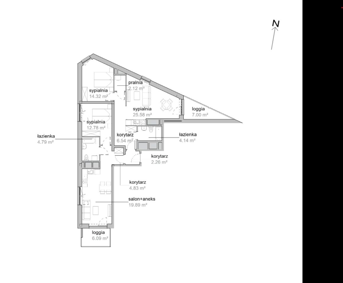 Mieszkanie 4-pokojowe Wrocław Tarnogaj, ul. Piękna. Zdjęcie 7