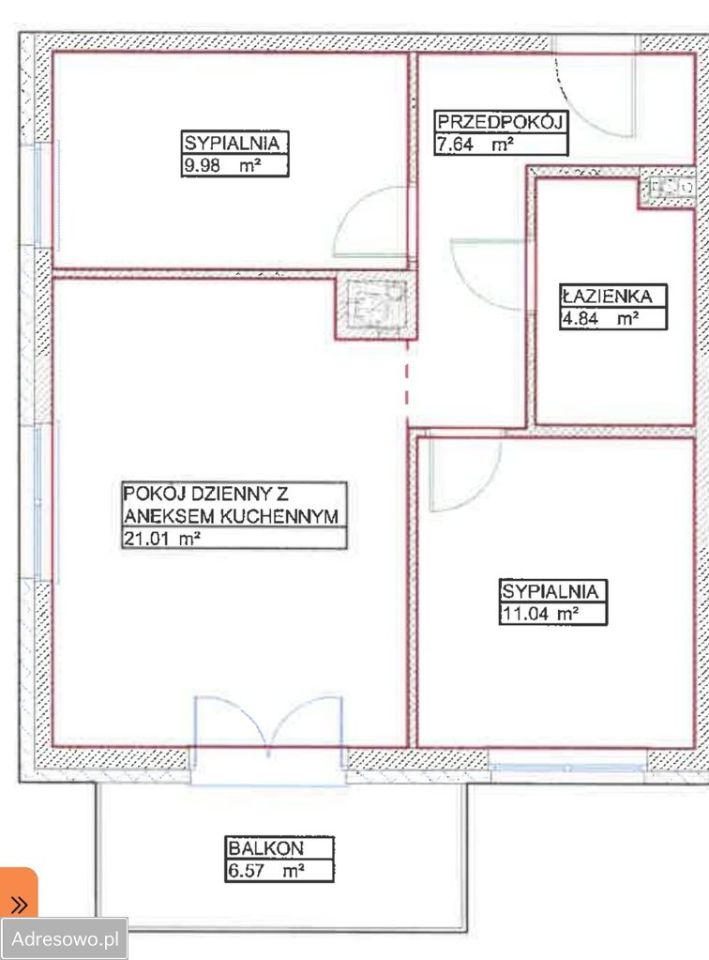 Mieszkanie 3-pokojowe Wrocław Sołtysowice, ul. Przejazdowa. Zdjęcie 14
