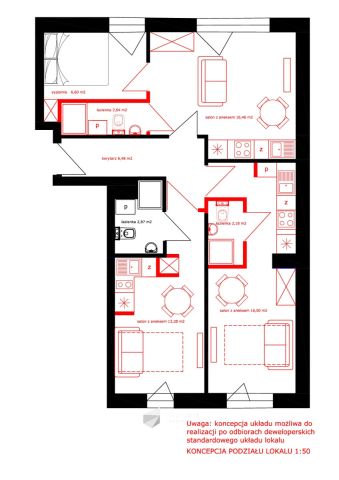 Mieszkanie 4-pokojowe Poznań Łazarz, ul. Kanałowa. Zdjęcie 12