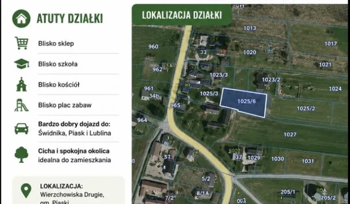 Działka budowlana Wierzchowiska Wierzchowiska Drugie