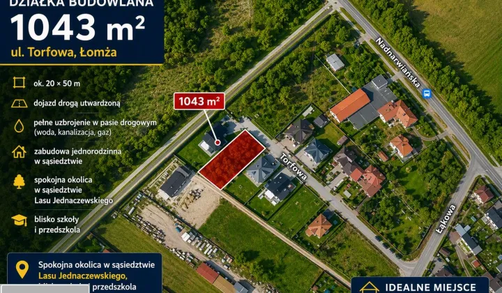 Działka budowlana Łomża, ul. Torfowa