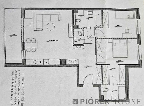 Mieszkanie 3-pokojowe Warszawa Wilanów, ul. Jerzego Holzera. Zdjęcie 2