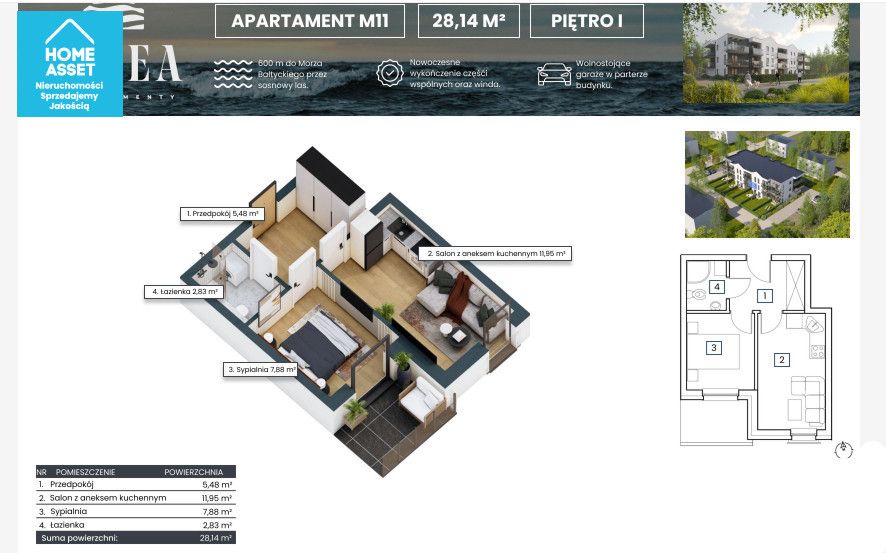 Mieszkanie 2-pokojowe Gdańsk Sobieszewo, ul. Kwiatowa. Zdjęcie 16