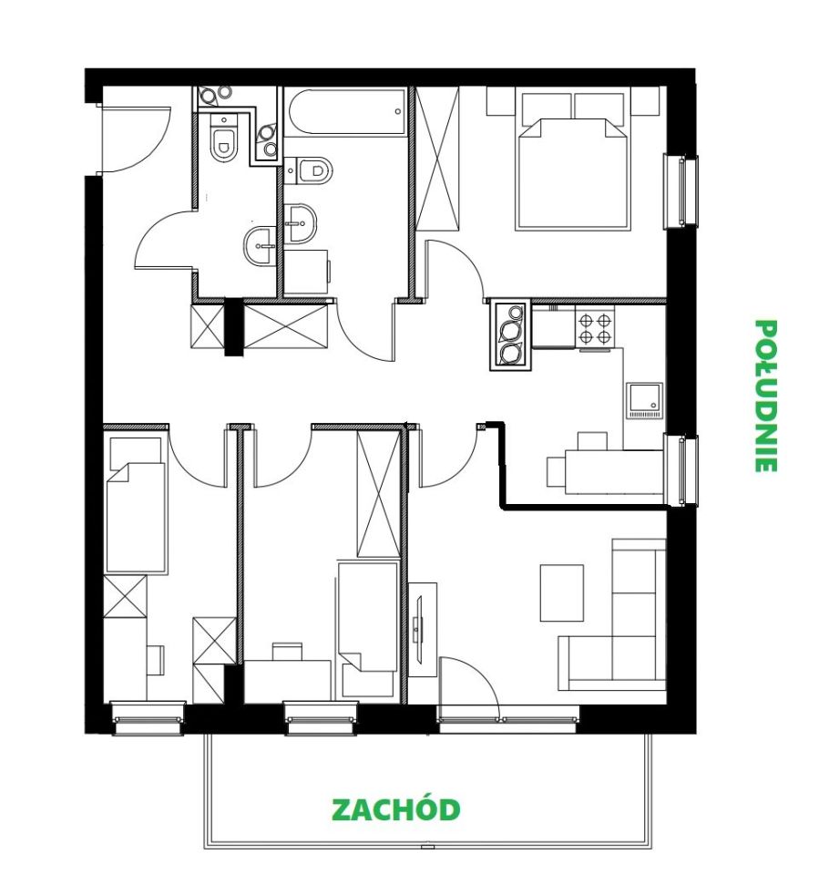 Mieszkanie 4-pokojowe Lublin Śródmieście. Zdjęcie 3