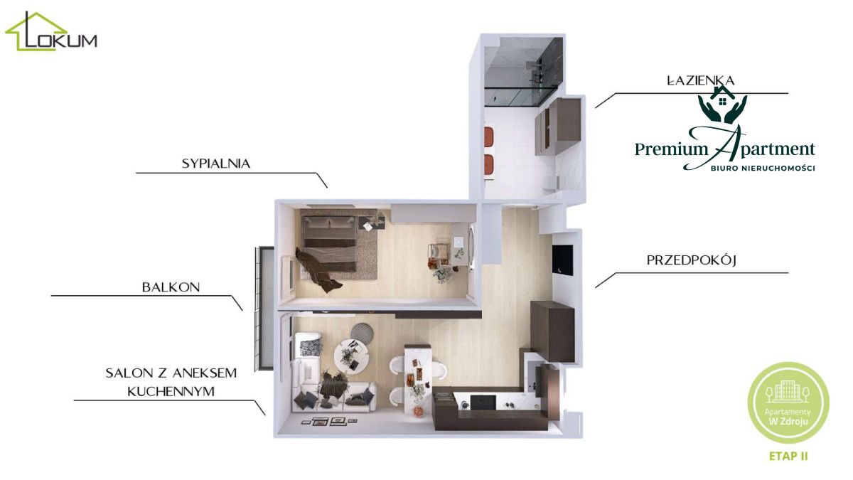 Mieszkanie 2-pokojowe Busko-Zdrój, ul. Ludwika Waryńskiego. Zdjęcie 1
