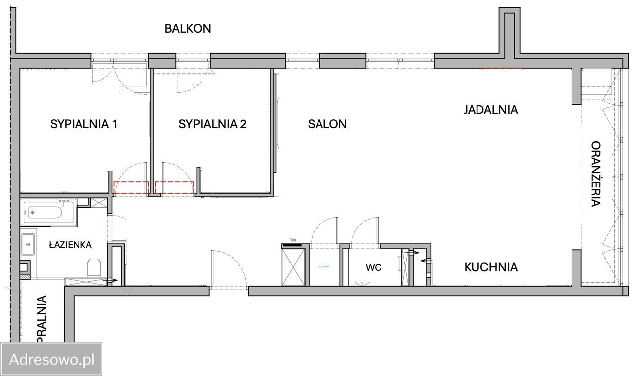 Mieszkanie 3-pokojowe Kraków Dębniki, ul. bpa Albina Małysiaka. Zdjęcie 8