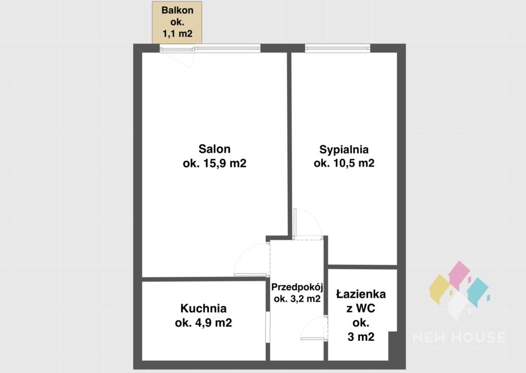 Mieszkanie 2-pokojowe Olsztyn Zatorze, ul. Jagiellońska. Zdjęcie 10