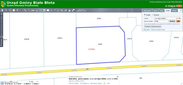 Działka budowlana Lisi Ogon, ul. Cicha. Zdjęcie 1