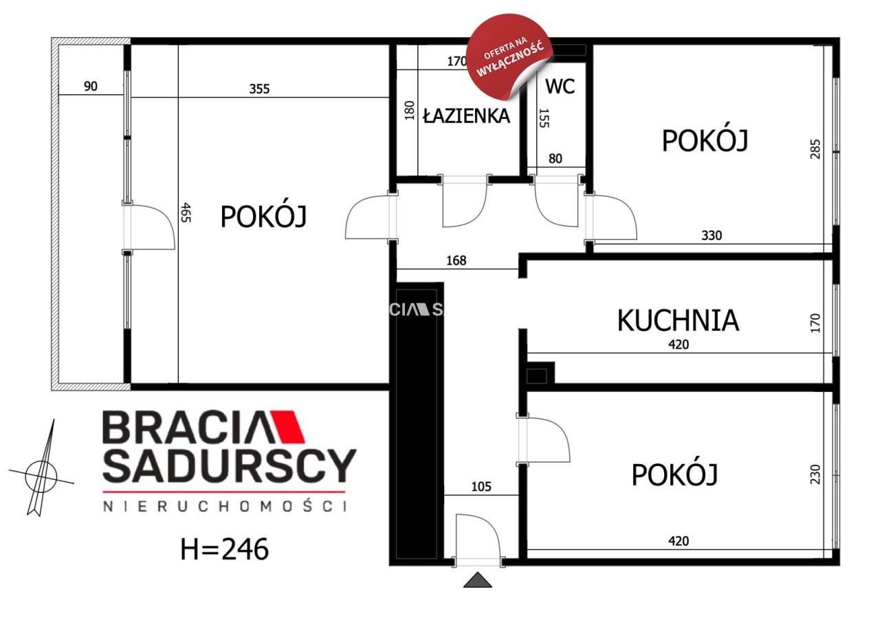 Mieszkanie 3-pokojowe Kraków Podgórze Duchackie, ul. Białoruska. Zdjęcie 15