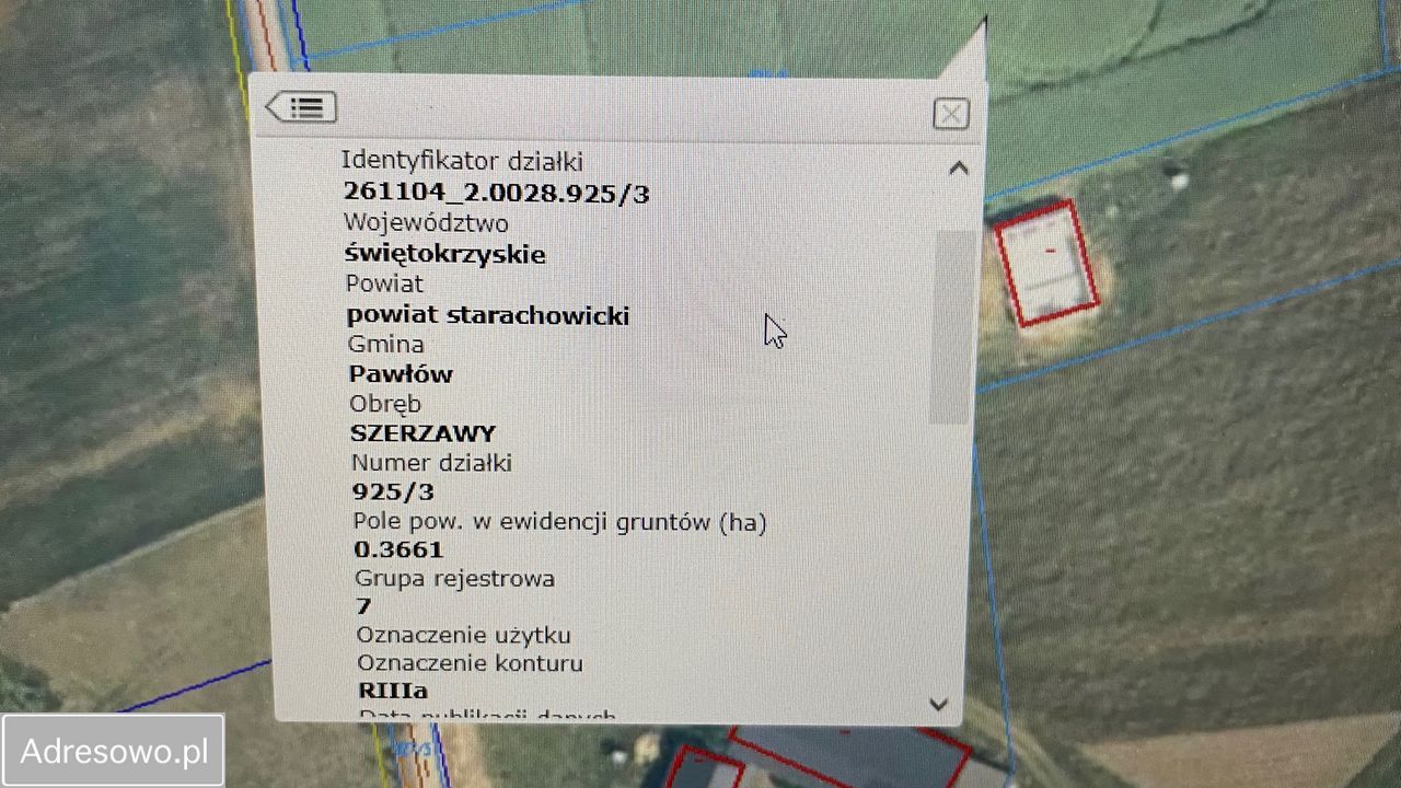 Działka budowlana Szerzawy