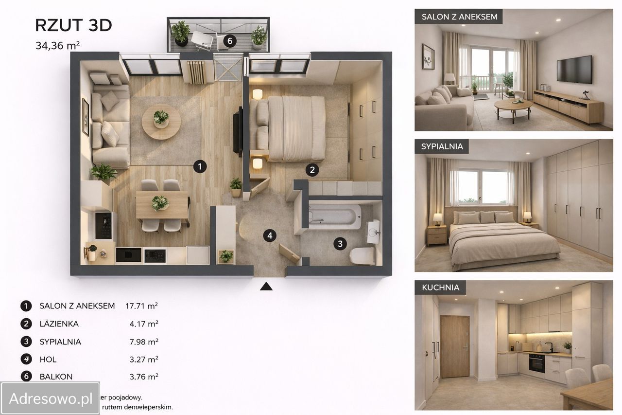 Mieszkanie 2-pokojowe Warszawa Mokotów, ul. Cybernetyki. Zdjęcie 4