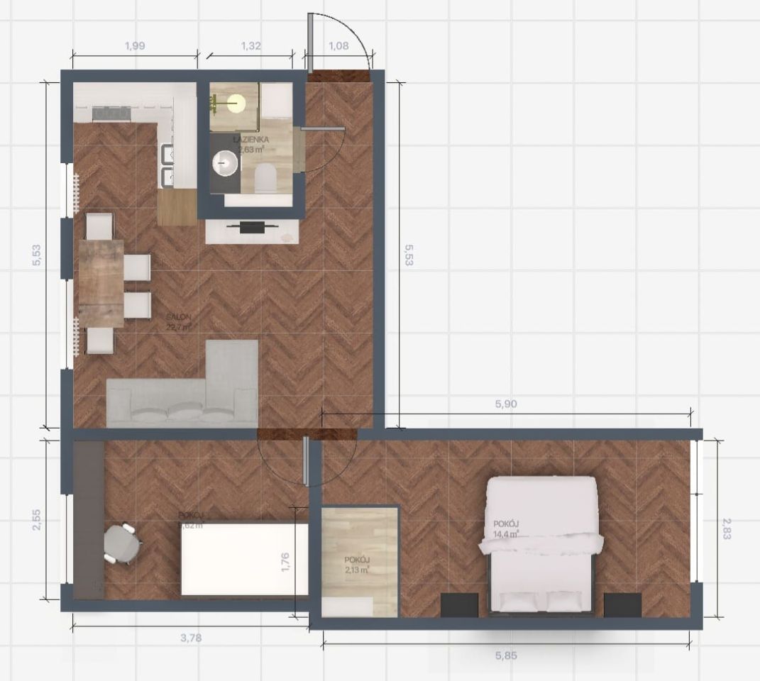 Mieszkanie 3-pokojowe Skierniewice Centrum, ul. Anny Olszewskiej. Zdjęcie 18
