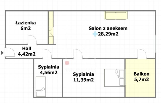 Mieszkanie 3-pokojowe Warszawa Wilanów, al. Rzeczypospolitej. Zdjęcie 8