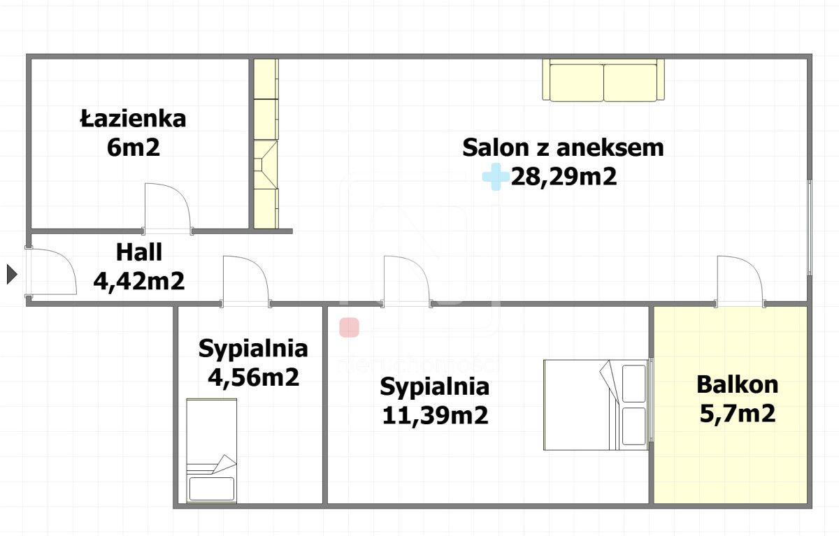 Mieszkanie 3-pokojowe Warszawa Wilanów, al. Rzeczypospolitej. Zdjęcie 8