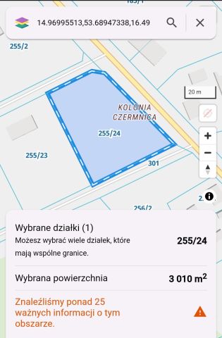 Działka budowlana Czermnica, Kolonia Czermnica. Zdjęcie 1