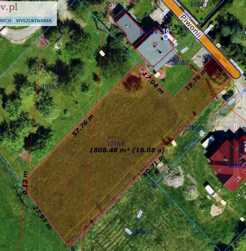 Działka budowlana Jasienica, ul. Piwonii