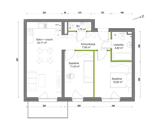 Mieszkanie 3-pokojowe Wrocław Ołtaszyn, ul. Orawska. Zdjęcie 8