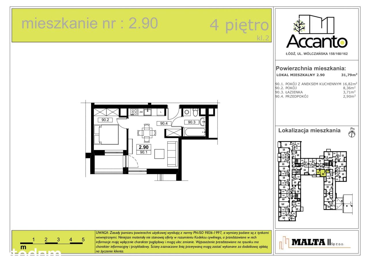 Mieszkanie 2-pokojowe Łódź Śródmieście, ul. Wólczańska. Zdjęcie 2