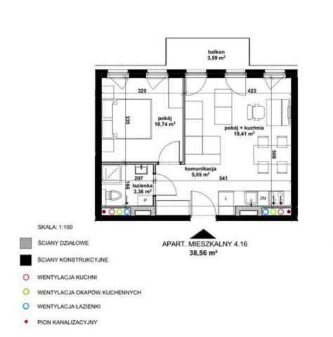 Mieszkanie 2-pokojowe Wrocław Krzyki, ul. Zwycięska. Zdjęcie 11