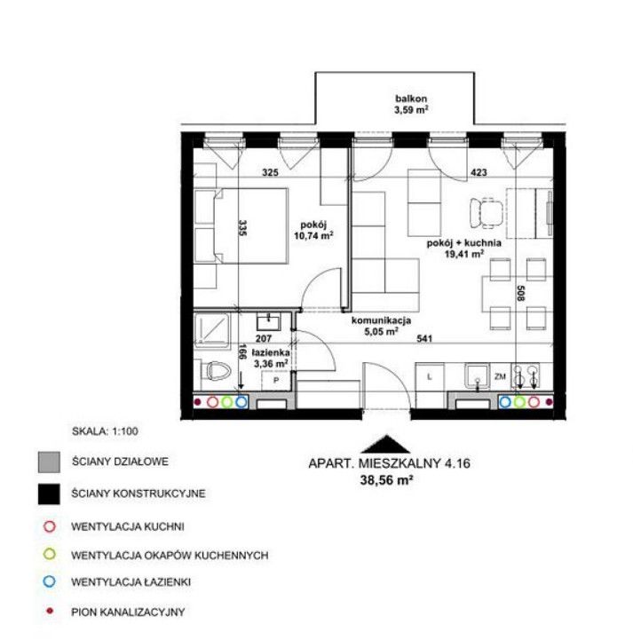 Mieszkanie 2-pokojowe Wrocław Krzyki, ul. Zwycięska. Zdjęcie 11