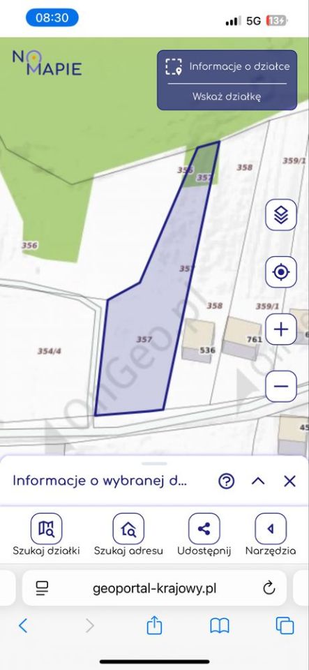 Działka budowlana Gnojnik. Zdjęcie 2