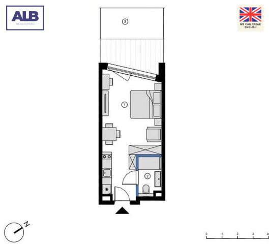 Mieszkanie 1-pokojowe Wiślinka. Zdjęcie 2