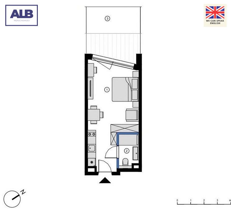 Mieszkanie 1-pokojowe Wiślinka. Zdjęcie 2