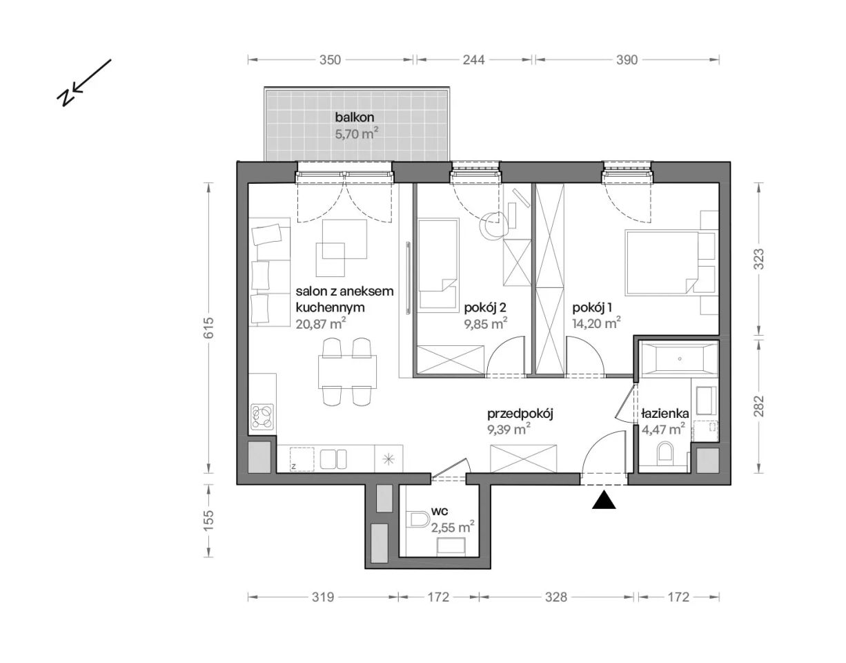 Mieszkanie 3-pokojowe Katowice Brynów, ul. Ceglana. Zdjęcie 7