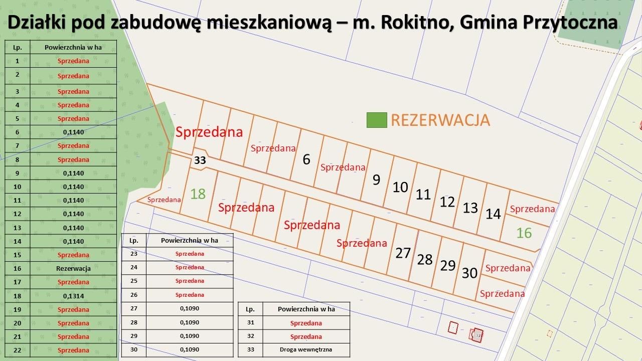 Działka budowlana Rokitno