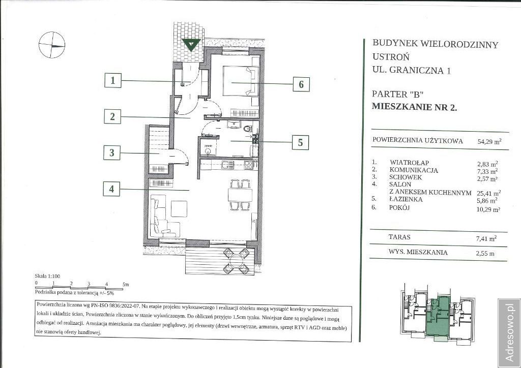 Mieszkanie 3-pokojowe Ustroń, ul. Graniczna. Zdjęcie 6
