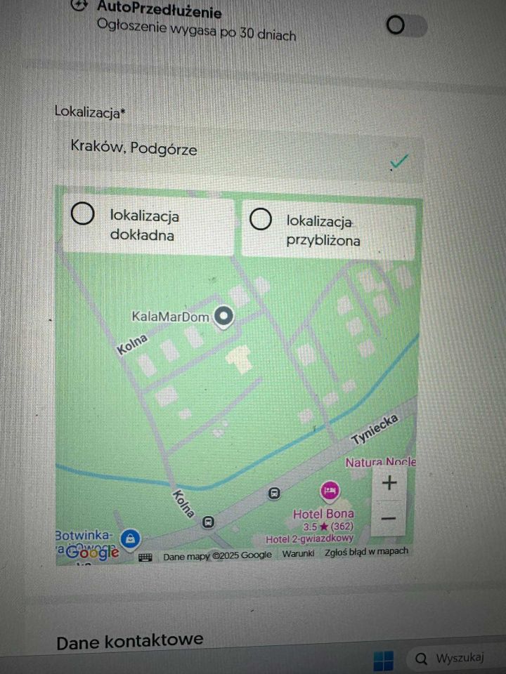 Działka rolna Kraków Podgórze