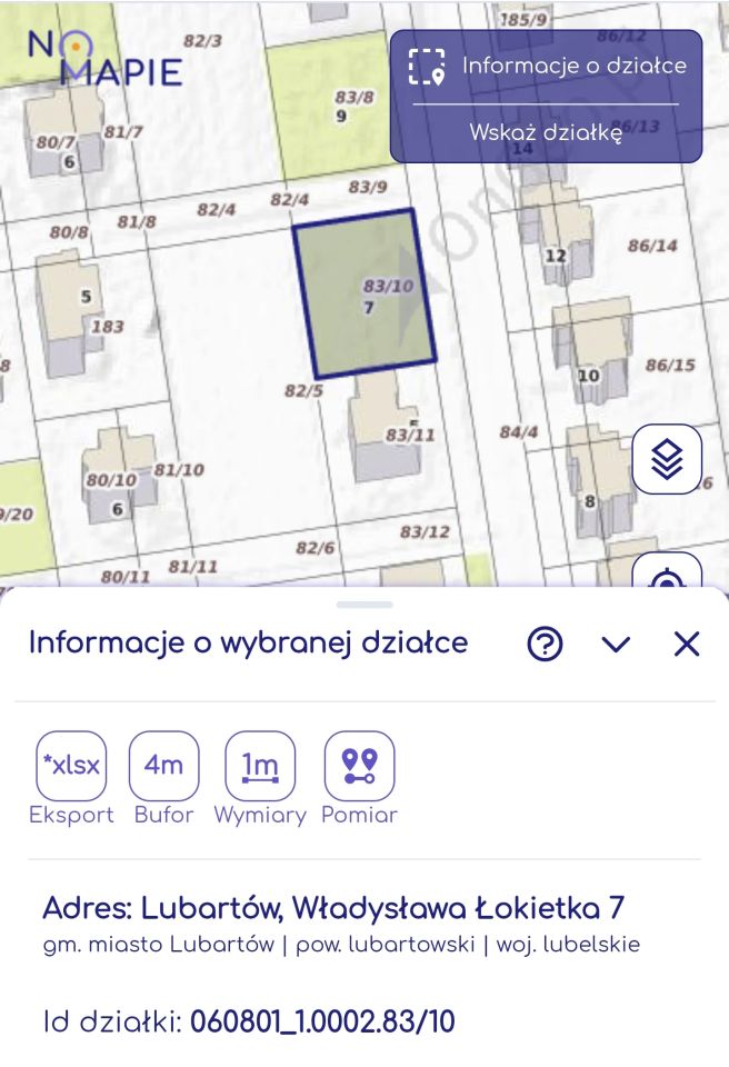Działka budowlana Lubartów Centrum, ul. Władysława Łokietka. Zdjęcie 3